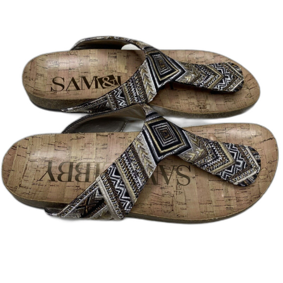 Sam & Libby Hollyn Sandals Women’s Size 8 Embroidered Thong Flip Flop Slide Boho - Picture 3 of 5